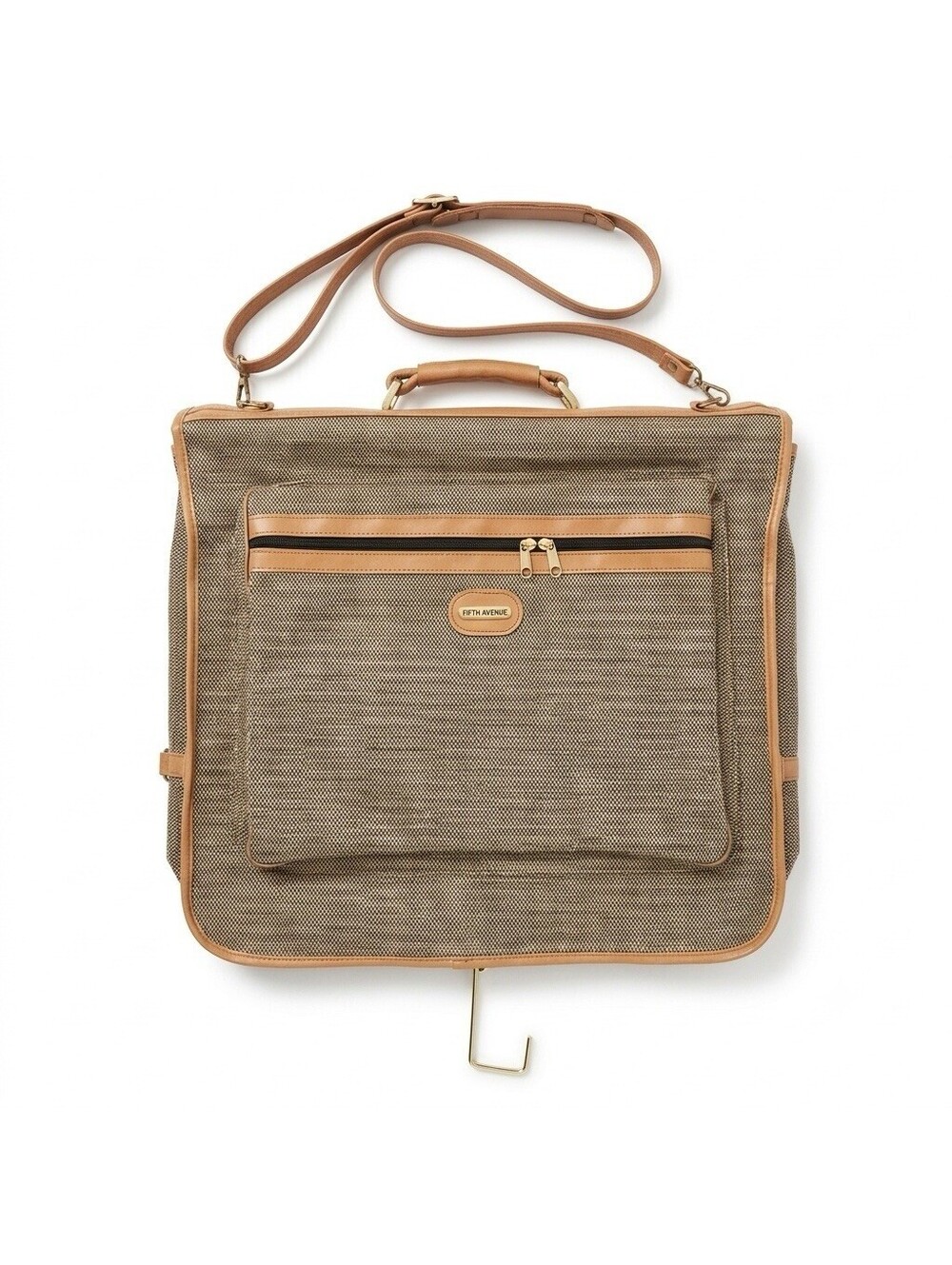 Fifth Avenue Tweed Garment Bag Travel Luggage Carry On Suit Dress Carrier VTG